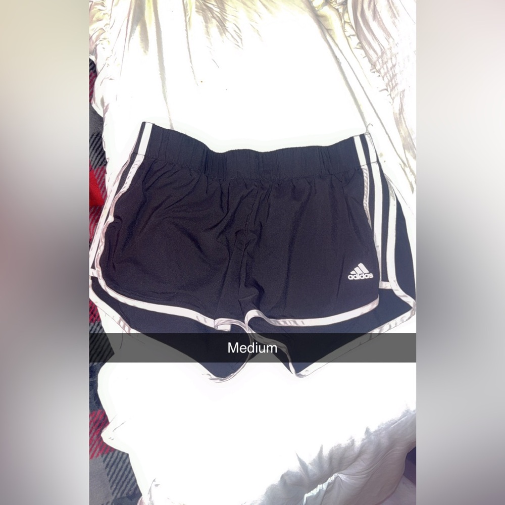 Adidas Women's Black and White Athletic Shorts! LIKE NEW! NO WEAR/TEAR!
